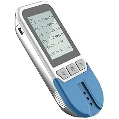 Cholesterol Test Meter Cholesterol Meter Analyzer Lipid Test Meter Cholesterol Test Kit 5 in 1 TC TG HDL LDL + 25 Strips