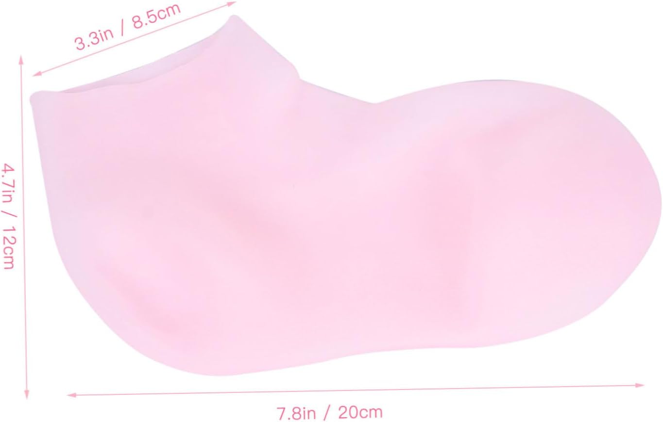 Ipetboom 1pair Moisturizing Exfoliator Sock for Feet Pink Elastic Foot Care Stocking for Rough Skin Comfortable and Skin-Friendly Design for Hydration and Softening