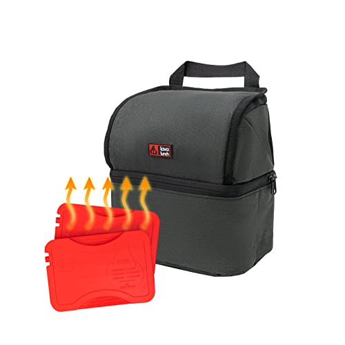 Lava Lunch™️ | Heated Lunch Box With Insulated Cold Compartment | Food Warmer Lunch Bag For Everyday Use (Black) #TOP24