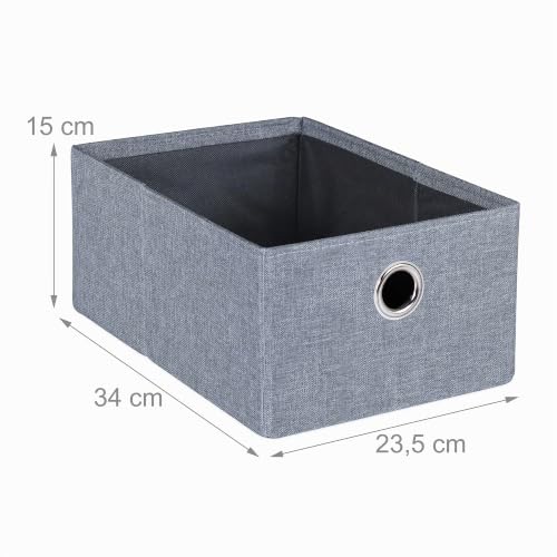 Banquette de rangement 6 tiroirs Relaxdays banc pliable gris de 76 cm de largeur