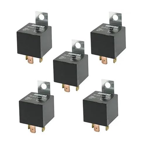 AARTERZZA 5 Pcs Normal Open SPST 4P Vehicle Auto Car Relay DC 12V 40A