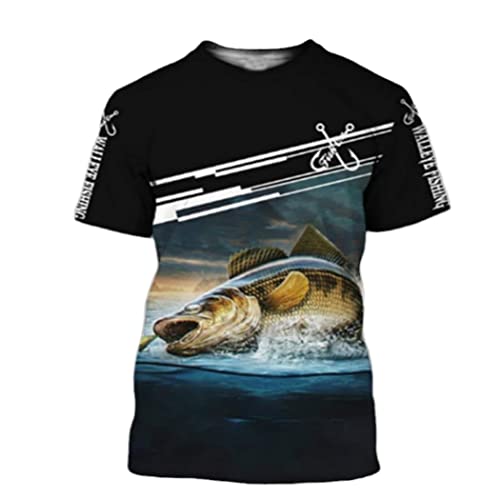 T-shirt Harajuku anti-décoloration à impression 3D homme manches courtes XL