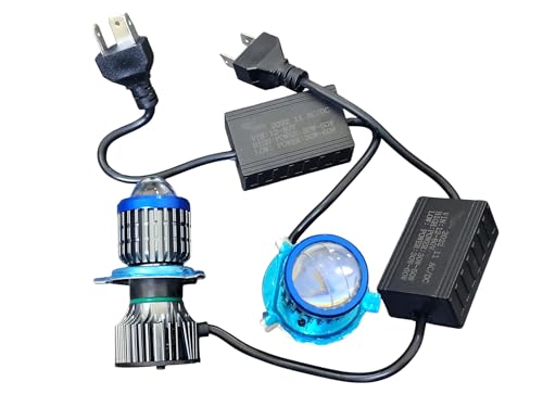 Image of H4 /9003 /HB2 LED Headlight Bulbs with Mini Projector Lens Canbus Hi /Lo Beam LED Headlight Kit for Headlight (H JG HEAVY DUAL COLOR)