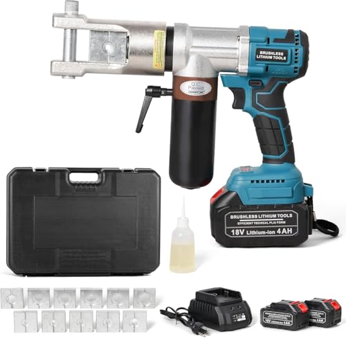 Electric Hydraulic Cable Crimper Tool Kit (8 AWG–500 MCM)