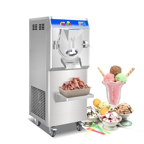 Kolice Commercial Gelato Hard ice Cream Machine, ETL Certificate Italian Ice Maker with Strong Stainless Steel Door-12-15 Gal/Hr - Batch Freezer Restaurant Equipment