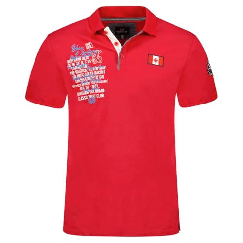 Canadian Peak Kancreak Men - Polo Clásico para Hombre - Camisa Casual Regular Clásica Hombres - Toda La Temporada Primavera Verano Otoño Invierno (Rojo XXL)