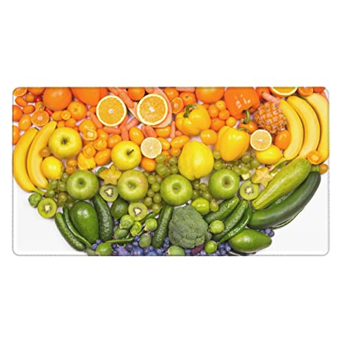 Grand tapis de souris de jeu fruits pour un bureau gaming coloré et sain