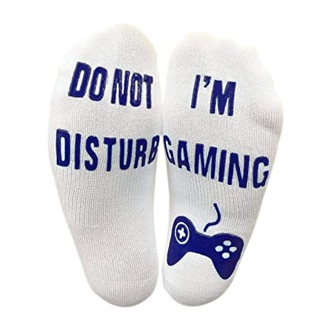EASYHON Mens Funny Do Not Disturb I'm Gaming Remote Gamer Mens Socks Video Game Lover Gift Birthday Cover
