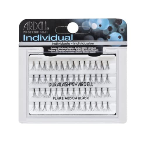 Ardell Duralash Individual | Pestañas Postizas Individuales - Color Negro - Longitud Media | Contiene 56 Pestañas Individuales | Para una mirada de encanto