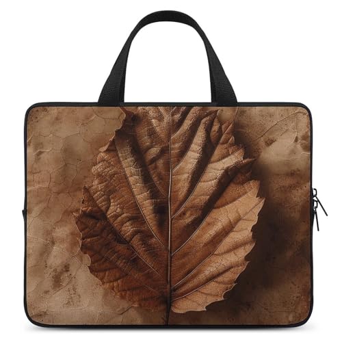Bolsa bandolera para laptop 13 pulgadas marrón miniatura 1