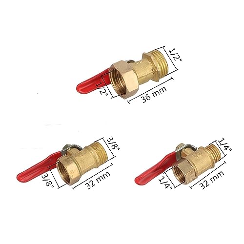Válvula de bola de latón de 3/8" para solucionar fugas e interrumpir el agua 4