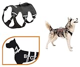 Ferplast Ergonomisches Hundegeschirr Große Hunde ERGOTREKKING Small, Geschirr Hund Sechs Verschlüsse Mikroregulation, weiche Polsterung, reflektierend, Ideal zum Wandern, braun