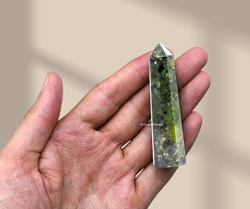 Image of Crystal Heaven Certified Green Jade Tower Obelisk Point For Chakra, Healing And Balancing - Aaa Grade Original Certified Gemstone Agate For Reiki Meditation Yoga Spiritual (2-3 Inches)