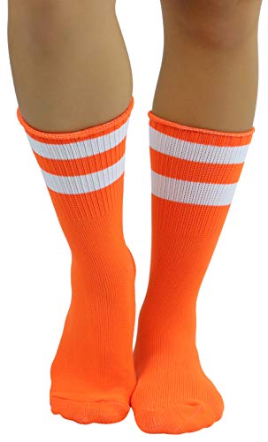 Image of ToBeInStyle Women's Acrylic Ankle Hi With Double Stripe Top Crew Fun Athletic Socks