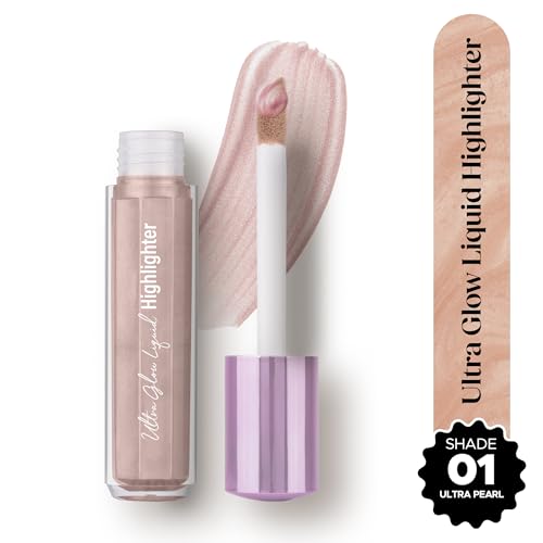 Image of Hilary Rhoda Ultra Glow Liquid Highlighter | Illuminating & Glitter Liquid Highlighter | Dewy Finish | Cruelty-Free & Vegan | Luminescent Finish | Weightless Formula -3.8g (Ultra Pearl -Shade 01)