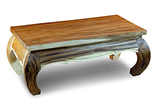 Kinaree 100x50cm Akazie Massivholz Couchtisch/Opiumtisch MONGKOL (Natur)