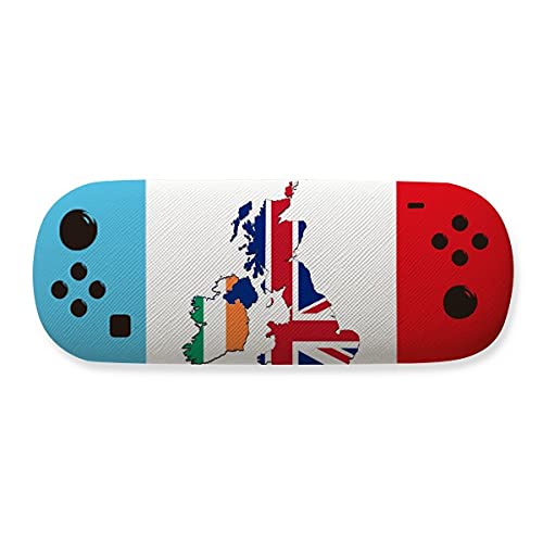 Étui pour lunettes rigide boîte rangement lunettes soleil motif Union Jack