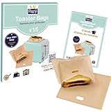 RANJI® 15x Bolsa reutilizable para tostadora - Bolsas para sándwiches,...