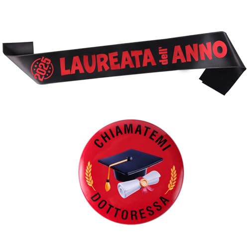 GEBETTER Fascia Laurea Laureata dell’Anno Spilla Chiamatemi Dottoressa, Gadget Divertenti Laurea Scherzi Travestimenti Costume, Regalo Laurea Donna (Dottoressa)