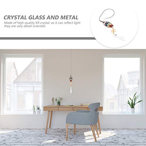 Yardwe Árvore Da Vida Pendente Suncatcher Prisma De Cristal Pendurado Na Parede Da Árvore Janela Orn