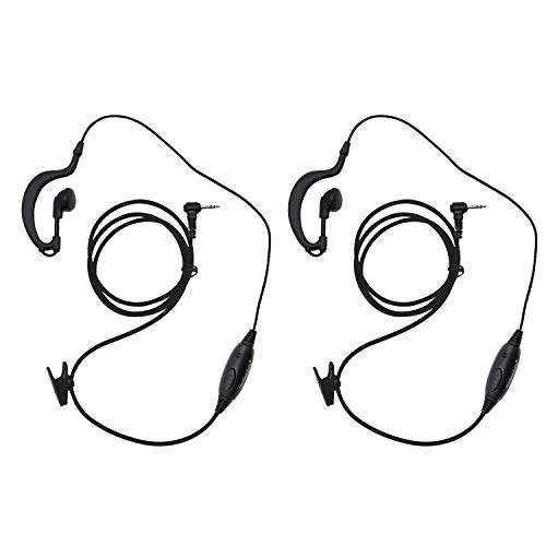 abcGoodefg G Shape Walkie Talkie Earpiece Headset with Mic for Motorola 1 Pin