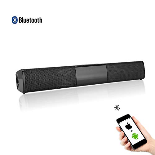 Barre de Son, Barre de Son luetooth sans Fil BEnceintes Soundbar Basse Stéréo Surround Support U Disque, 4 Heures de Lecture Système Home Cinéma pour TV, PC