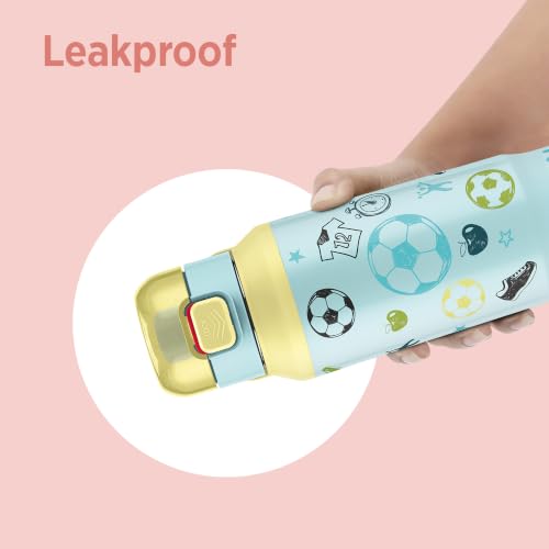 Image of Milton Steel Helio 900 Thermoware Water Bottle 600 ml with One Touch Safety Lock & Twin Lid Sip or Gulp, Long Hours Hot & Cold, Leak Proof, ISI Certified, PU Insulated, for Kids, School, Pastel Yellow