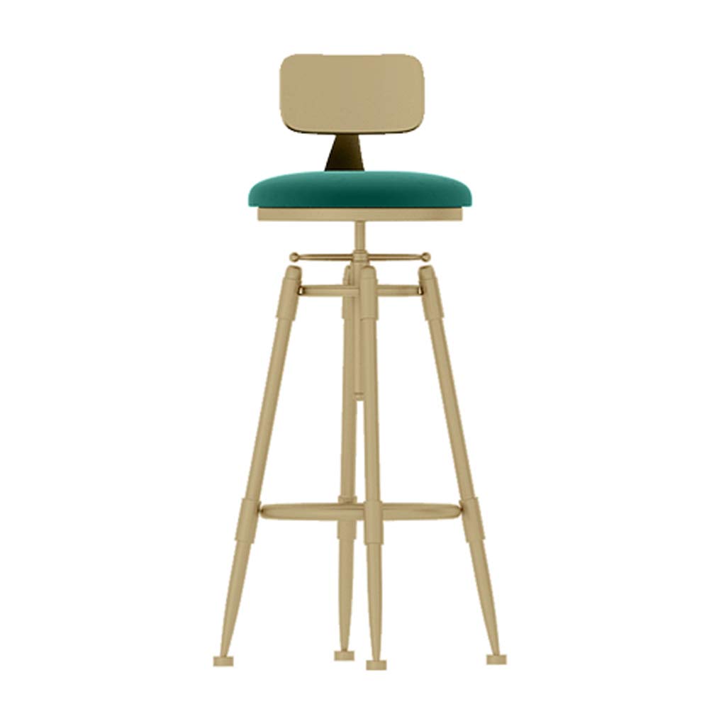 Tabouret de bar pivotant assise velours rembourrée contre le mal de dos