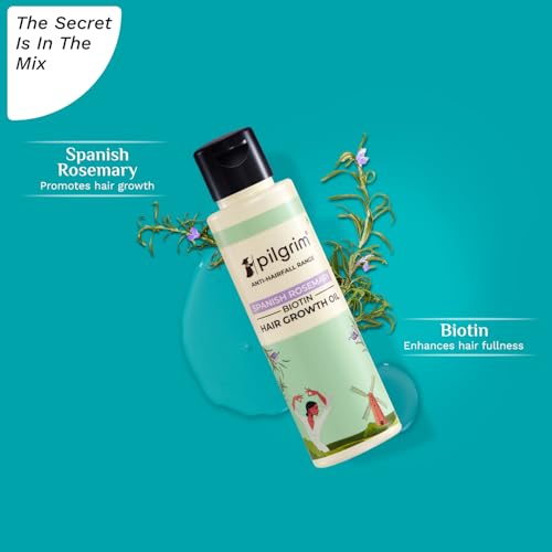Pilgrim Spanish Rosemary & Biotin Hair Growth Oil to Control Hair Fall & Strengthens Hair 100ml | Rosemary essential oil for hair growth | Reduces Hair Fall | Strengthens Hair - Image 3
