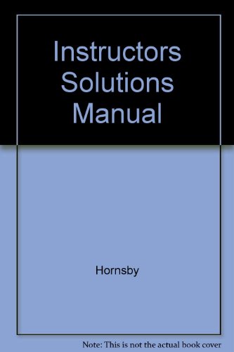 Instructors Solutions Manual 0321039432 Book Cover