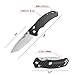 Firebird GANZO F7631 Pocket Folding Knife 440C Stainless Steel Blade G10 Handle with Clip Hunting Fishing Camping Outdoor EDC Knife (CF Black)