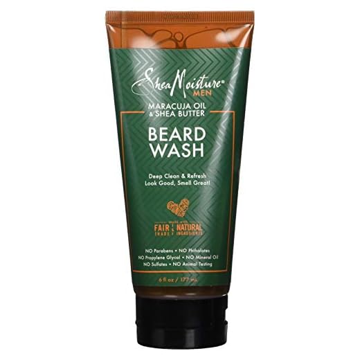 Shea Moisture Maracuja Oil & Shea Butter Beard Wash Deep Clean & Refresh, 6 Ounce