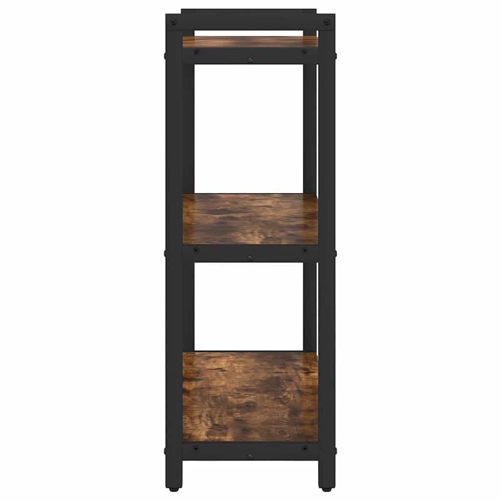 vidaXL Étagère Chêne fumé 60 x 30 x 85 cm Bois d'ingénierie, Étagère Industrielle Moderne, Rangement en étagères, déco pour Organiser ta Maison, Meuble Livre Libre