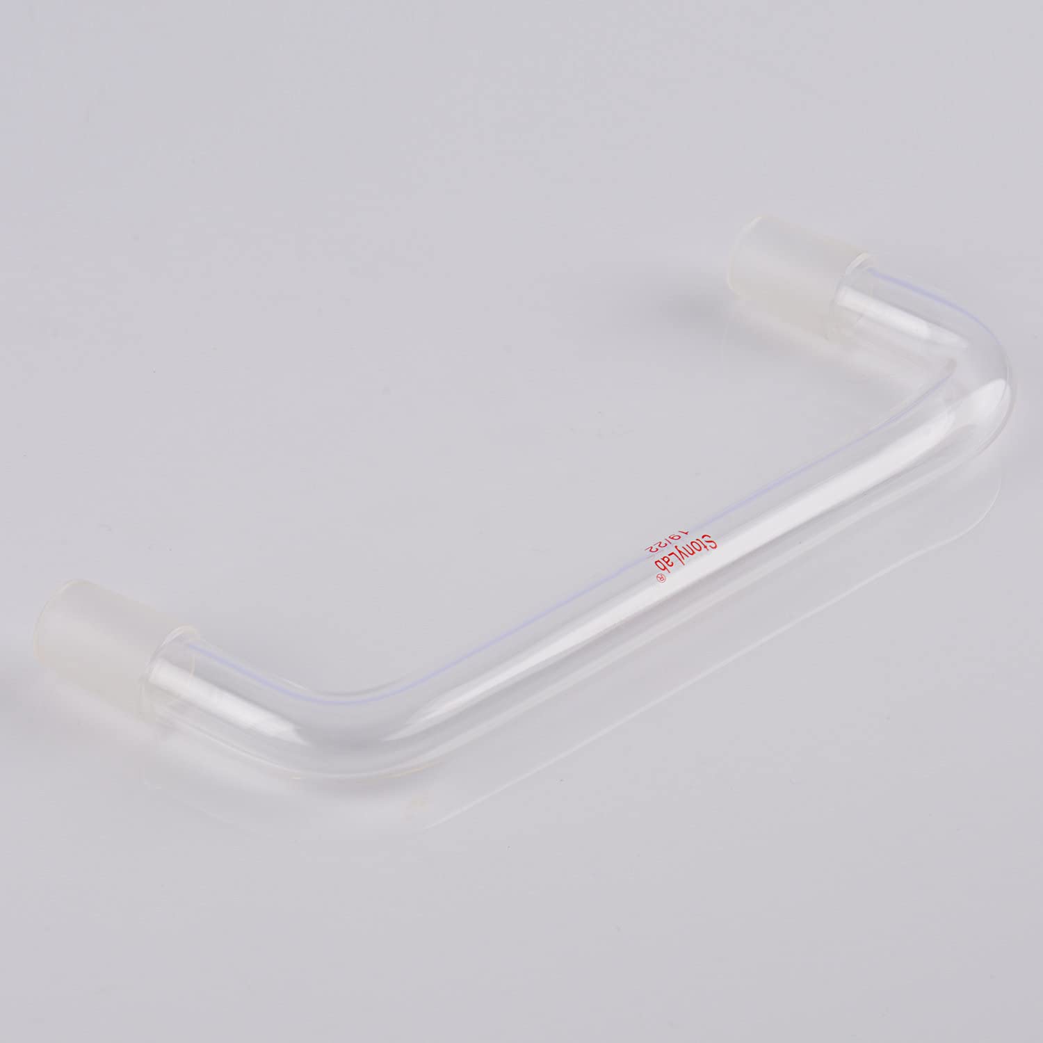 stonylab Glass Distilling Adapter, Borosilicate Glass 75 Degree and 105 Degree Bent Chemistry Adapter with 19/22 Standard Taper Inner Joints, 150 mm Length — Amazon image 5