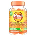 Metamucil Fibre Gummies, No Sugar Added, Daily Supplement, Prebiotic Plant-Based Fibre Blend, Orange Flavour, 72 Gummies