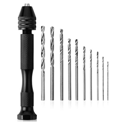 Mr. Pen- Hand Drill with 10 Drill Bits (0.6-3.0mm), Jewelry Drill, Resin Drill, Mini Drill, Hand Drill for Jewelry Making, Pin Vise Hand Drill, Hand Drill for Resin, Micro Drill Bit, Mini Drill Set