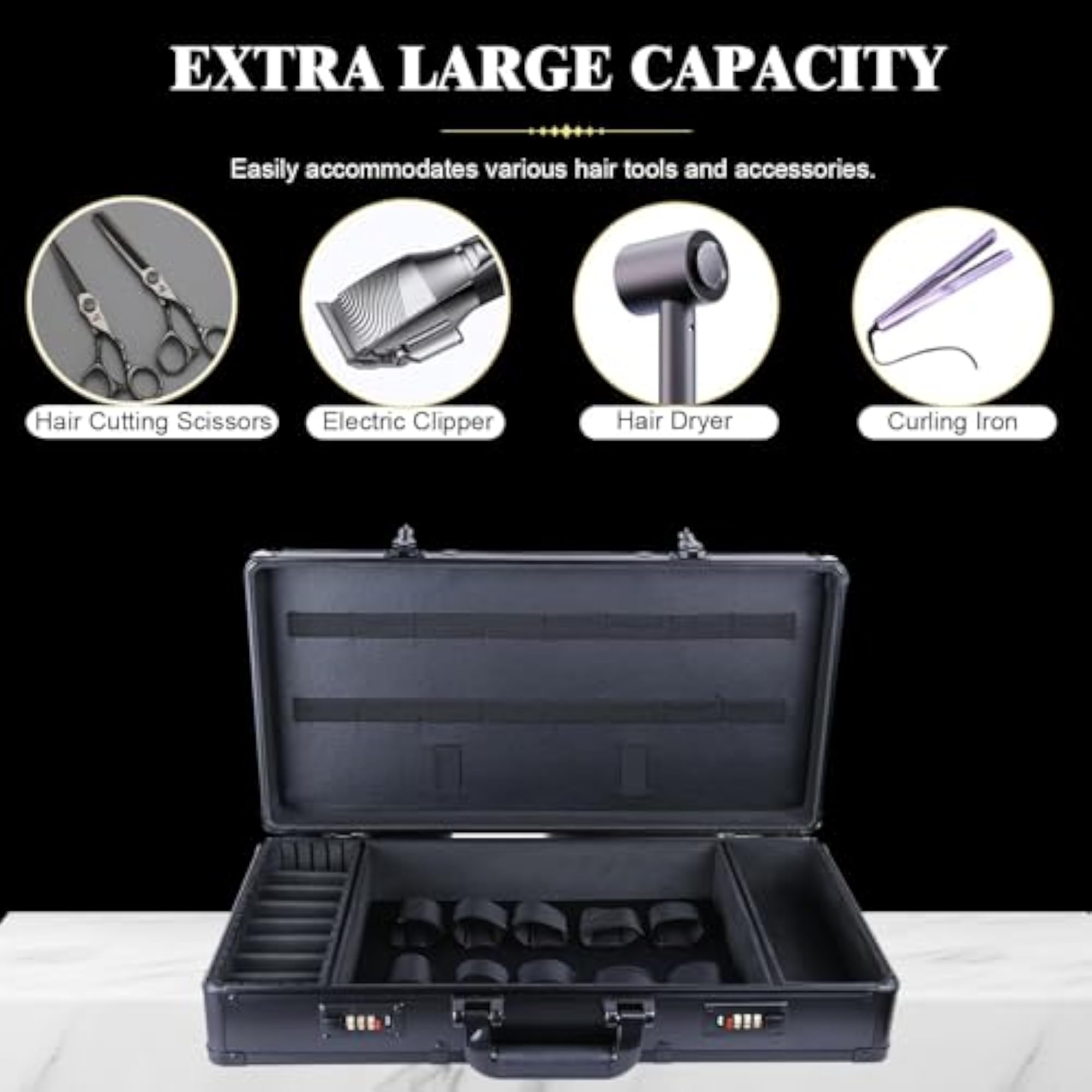 Portable Travel Case for Hair Stylist Kit Organizer