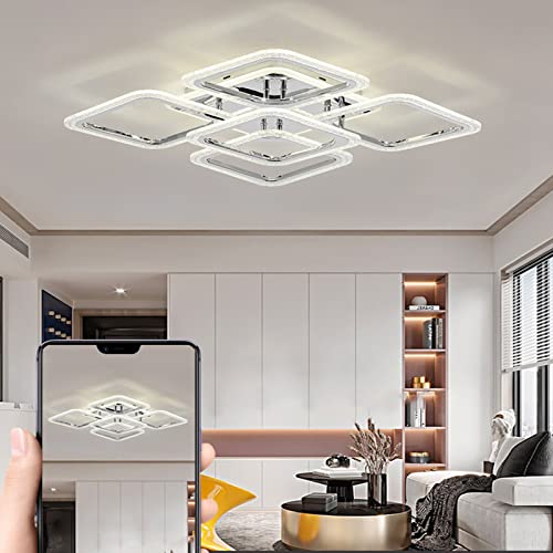 Plafonnier encastré LED pour salon avec intensité variable