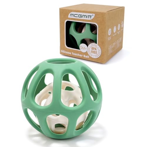 Image of MCGMITT Sensory Balls for Baby, Easy Grasp Food Grade Stretchy Silicone Baby Teether Ball for 0-6 6-12 Months, BPA-Free Montessori Chew Toy, Newborn Infant Learning Developmental Toys Gift
