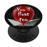 You'll Float Too Horror Movie Red Balloon Paper Ship PopSockets PopGrip: Swappable Grip for Phones & Tablets