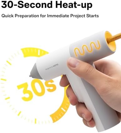 HOTO Cordless Auto Dispensing Glue Gun, 60 Colored Glue Sticks, 30s Fast Heating Dual Mode Hot Glue Gun, Smart Power-off, Intelligent Temperature Control, 3000mAh for DIY Art Crafts, Home Repairs image 4
