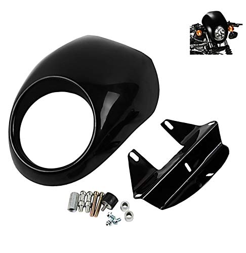 Scheinwerfer Frontmaske für Harley Davidson Dyna Super Glide 95-04 schwarz