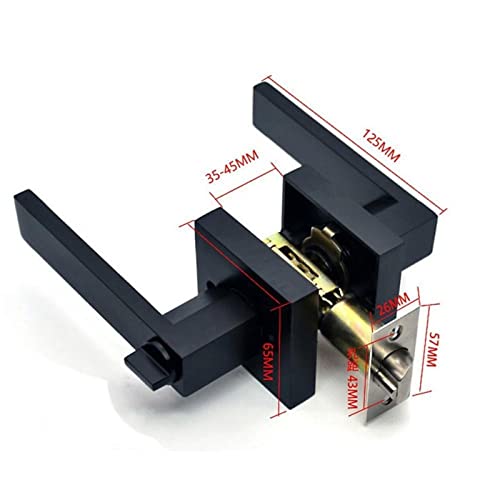 Serrure de porte intérieure robuste avec loquet et poignée de sécurité 1 pièce - 6