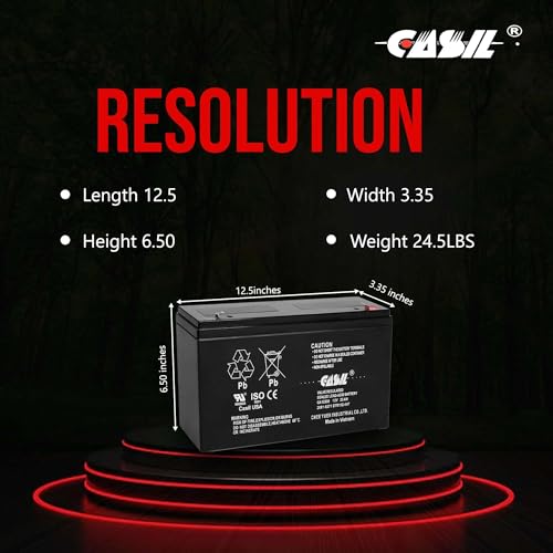 Casil 12V 33Ah Replacement Battery Compatible with Simplex 2081-9271 Fire Alarm Control Panel 2 Pack