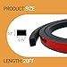 PACIXU Rubber Weather Stripping, Rectangle Foam Seal Strip, Rubber Gasket for for Auto, Boat, Garage Door/Window, Machinery and More, W:0.75