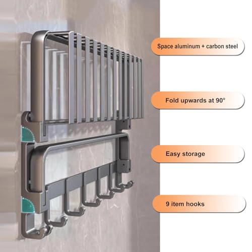 Porte-serviettes mural compact sans assemblage pour éliminer le désordre - 4