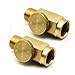 2pcs Brass In-Line Air Flow Regulator Adjustable 1/4