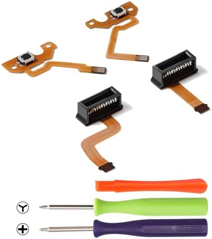 eXtremeRate ZL ZR Buttons Replacement Tactile Switches Ribbon Flex Cable for Joycon 2, Custom Left Right Controller Charging Connector Female Socket Port FPC Cable Repair Parts for Nintendo Switch 2 - 1