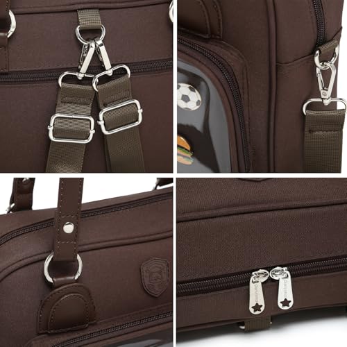 Image of Oxford Ita Bag Crossbody Shoulder Bag Satchel Messenger Backpack Multi-Purpose Pins Display