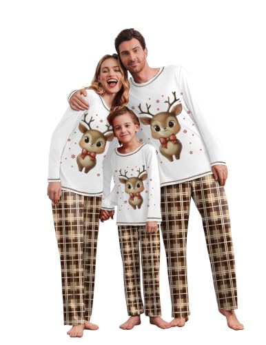 Ekouaer Men Pajamas Set Two Pieces Christmas Sets for Family Photo - image 1